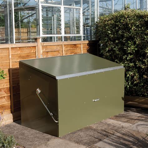 metal garden storage box uk|outside metal storage boxes waterproof.